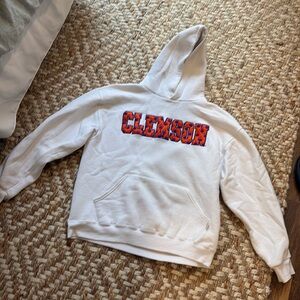 Embroidered Clemson polka dot hoodie